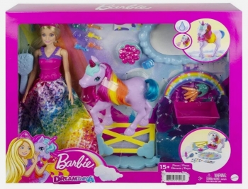 Лялька барбі Barbie Rainbow Potty Unicorn Dreamtopia Догляд за єдінорогом з Дрімтопії  (GTG01)