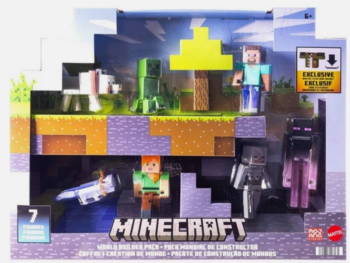 Набір фігурок Майнкрафт Minecraft Evergreen Storypack Стів, Кріпер, Ендермен, Скелет