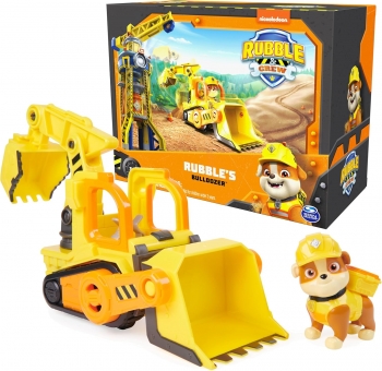  Ігровий набір щенячий патруль Paw Patrol Rubble and Crew Bulldozer  Бульдозер трансформер Кремеза Здоровань Кріпиш 