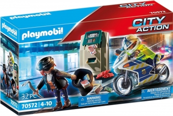 Конструктор Плеймобіл Грабіжники в банку Playmobil 70572 Bank Robber Police Motorcycle