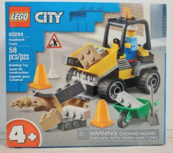  Лего Сіті  5в1  LEGO City Roadwork Truck 60284 Пікап для дорожніх робіт