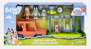 Ігровий набір джип та дитячий майданчик Хілерів  Блуї Bluey Turtleboy Heeler 4WD